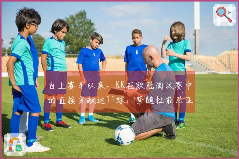 自上赛季以来，KK在欧冠淘汰赛中的直接贡献达11球，紧随拉菲尼亚之后。